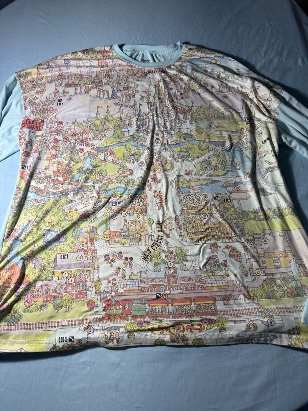 Walt Disney World Vault Collection 50th Anniversary Map Long Sleeve Shirt XXL - Picture 2 of 5